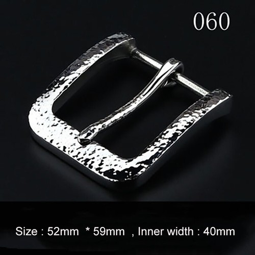 Hammered striation design stainless steel Belt Buckle Replacement for Men Women - Picture 4 of 19