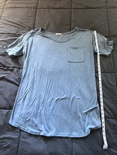 Ekouaer Women’s Sleep Shirt Nightgown Blue Size Medium Soft Short Sleeve