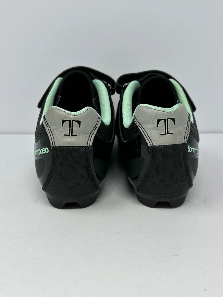 ZAPATOS DE CICLISMO TOMIMASO MUJER Talla 10.5 Tera 100 Negro Verde azulado W5 Foto 3 de 4
