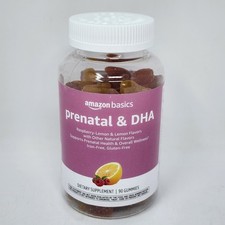 Amazon Basics Prenatal Vitamin  DHA Gummy 90 Gummies Exp 09/2026
