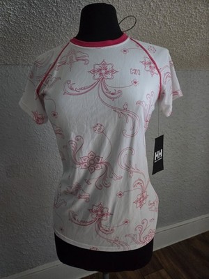 NWT Helly Hanson Bright White With Pink Sun Shirt Size Large 