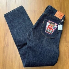 SAMURAI JEANS 19oz Indigo Straight Denim Jeans Size 33 Unwashed