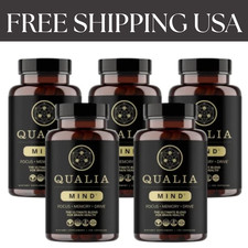 5 Pack Qualia Mind Brain 2.0 Supplement Nootropics - 600 Capsules - New