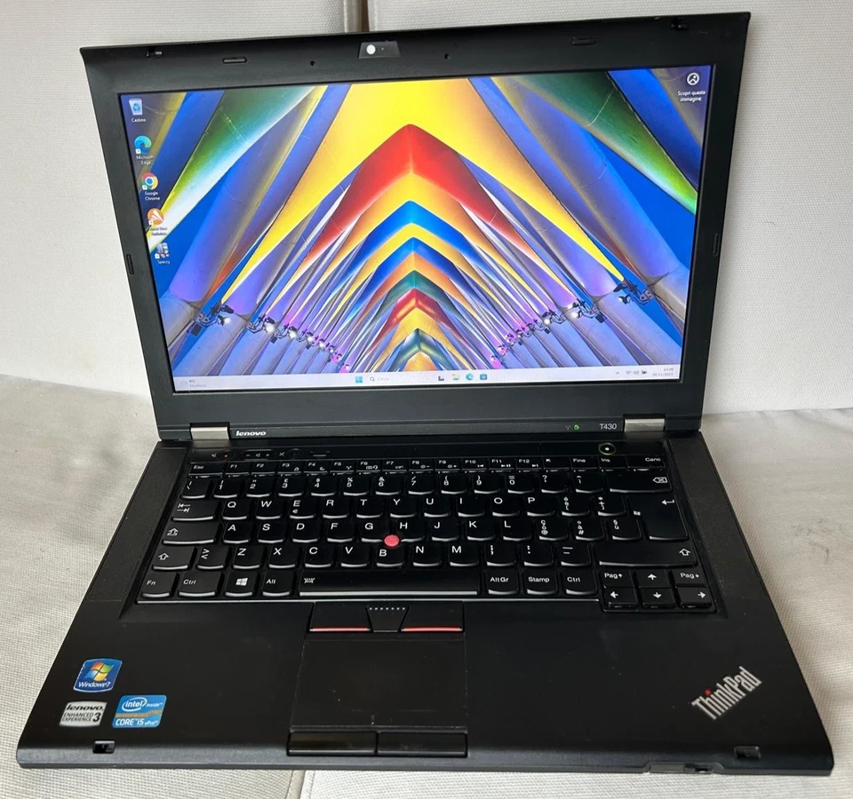 LENOVO ThinkPad T430 14" 1600x900 CPU i5-3320M 2.60GHz, RAM 8GB, HDD 500GB Win11 - Immagine 2 di 4