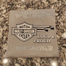 Vintage Harley Davidson 2002 Edison NJ Loud And Proud Grey Mems Large NWT USA 