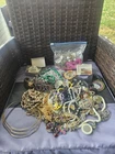 Vtg  SCRAP JUNK Costume Jewelry Lot Craft,Harvest,Repurpose,Salvage Broken #B