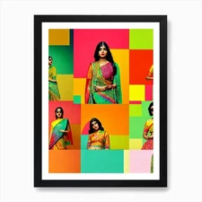 Shilpa Rao Colourful Pop Art Art Pr Framed Wall Art Poster Canvas Print Picture
