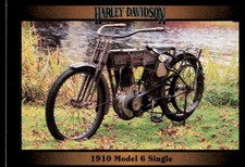 1992-93 Collect-A-Card Harley Davidson #4 - 1910 Model 6 Single