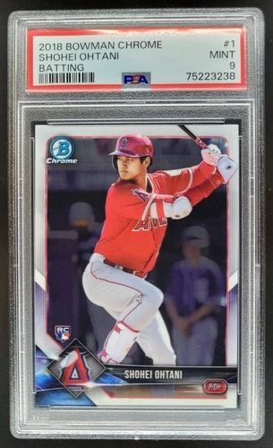 2018 Bowman Chrome Shohei Ohtani #1 RC PSA 9 Los Angeles Angels WF2