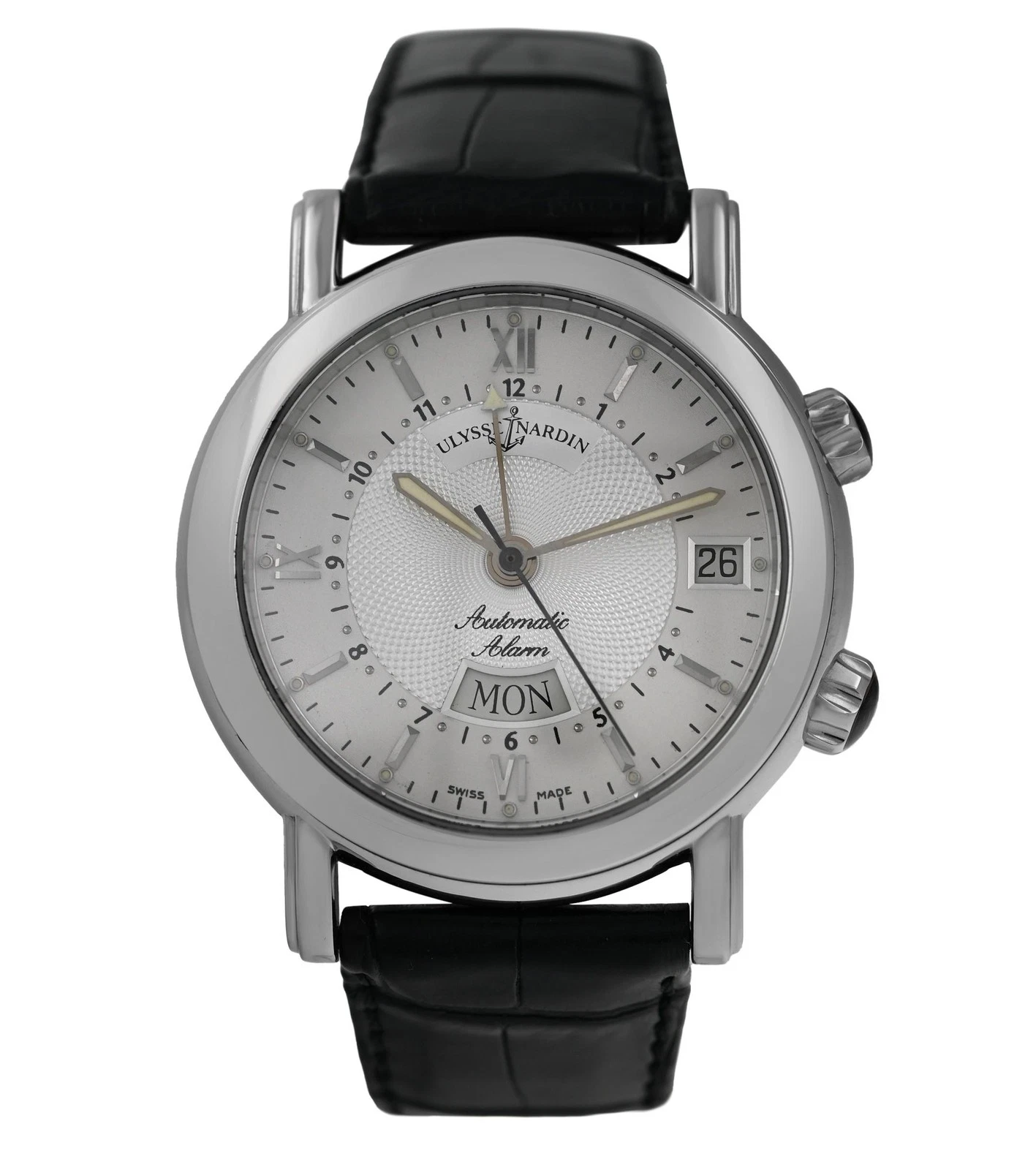 Ulysse Nardin — Vintage Ulysse Nardin San Marco Alarm 603-77 Day Date Steel 38MM Men's Automatic