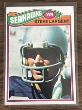 1977 Topps Steve Largent #177 RC Seahawks HOF Rookie Card. rookie card picture