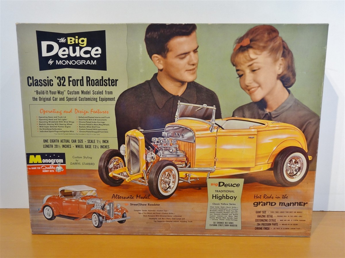 Monogram BIG DEUCE '32 FORD Model Kit * Instructions * Box * For