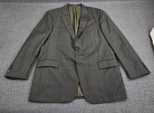 Hickey Freeman Suit Coat Mens 46R Gray Loro Piana Super 150s Wool