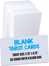 IMAGAME White Blank Tarot Cards Deck, 80 Cards, 2.75" x 4.75"