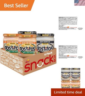 Vegetarian Queso Variety Pack - Indulge in 4 Distinct Salsas for All Occasions