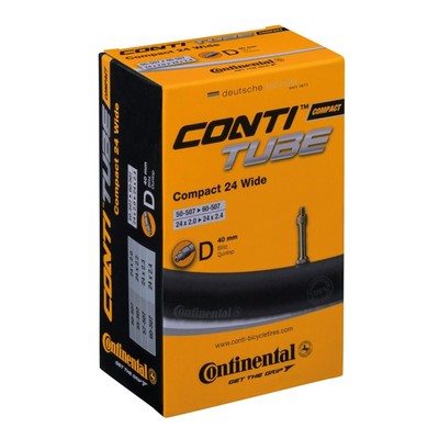 Continental Fahrrad Schlauch Compact 24 Wide 24x2.0-2.4 Schwarz Dunlopventil
