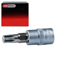 KS TOOLS STECKSCHLÜSSELEINSATZ M6 AUßENVIELZAHN INNENVIELZAHN GERÄNDELT MATT