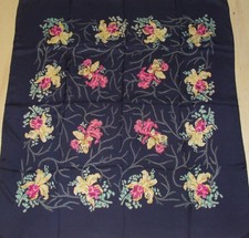 Vintage 100 Silk Foulard Scarf For Women 1618 84Cm X 90Cm