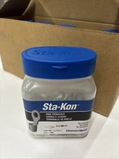 100 Pack Sta-Kon B14-516 Ring Terminal Bare 18 AWG 14 AWG 3VRV1