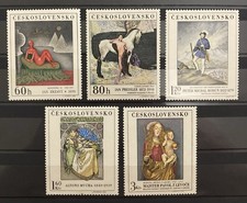 Czechoslovakia 1968. Art in National Galleries. MNH. Mi.1839-43