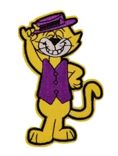 TOP CAT - BIG SMILE - T.C. - Embroidered Iron-On Patch