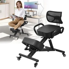 Adjustable Ergonomic Kneeling Chair with back support, for Home and Office