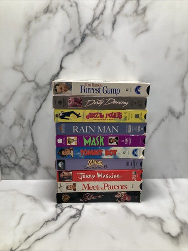 Lot 10 VHS Tapes Dirty Dancing, Tommy Boy , Austin Powers , Selena Forrest Gump