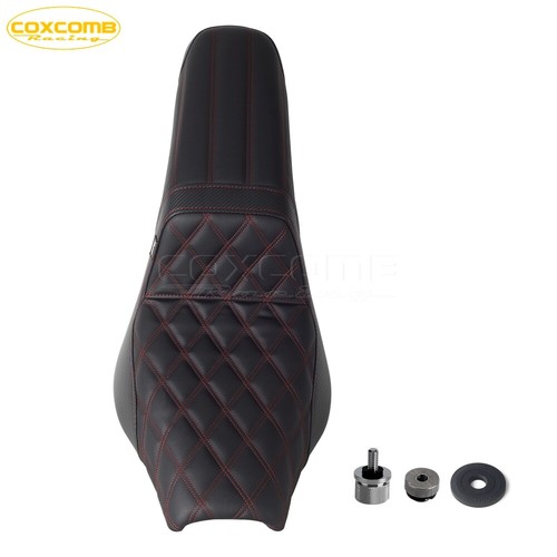 2-Up Seat Cushion w/ Seat Fender Washer Nut Kit For Harley Softail FXBB/S FLSL - Picture 16 of 18