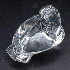 Steuben Glass Crystal #5532 Dove Peace Bird Hand Cooler Paperweight Figurine 3"