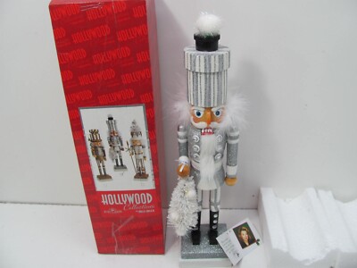 Kurt Adler HA0143SP - Nutcracker Hollywood Silver Package, Size 18' (Silver)