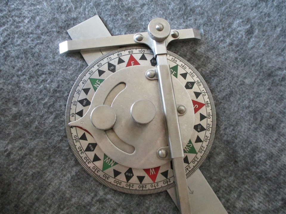 VINTAGE MARINE PROTRACTOR KENYON-BRUEHL -PROFESSIONAL INSTRUMENT w/ORIG WOOD BOX - Image 4 of 4