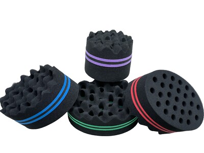 Double Side Hair Sponge Twist Curl Brush Barber Afro Dreads Locking Coil Comb