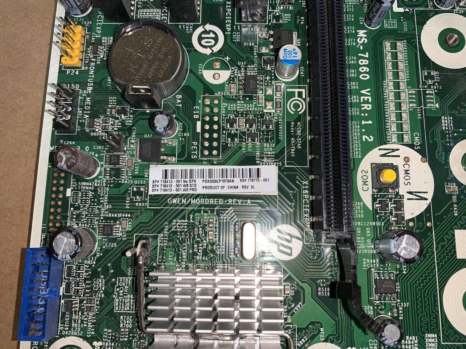 Carte mere HP 786170-001 785906-001 REV 0B MS-7860 VER 2.0 SOCKET 1150