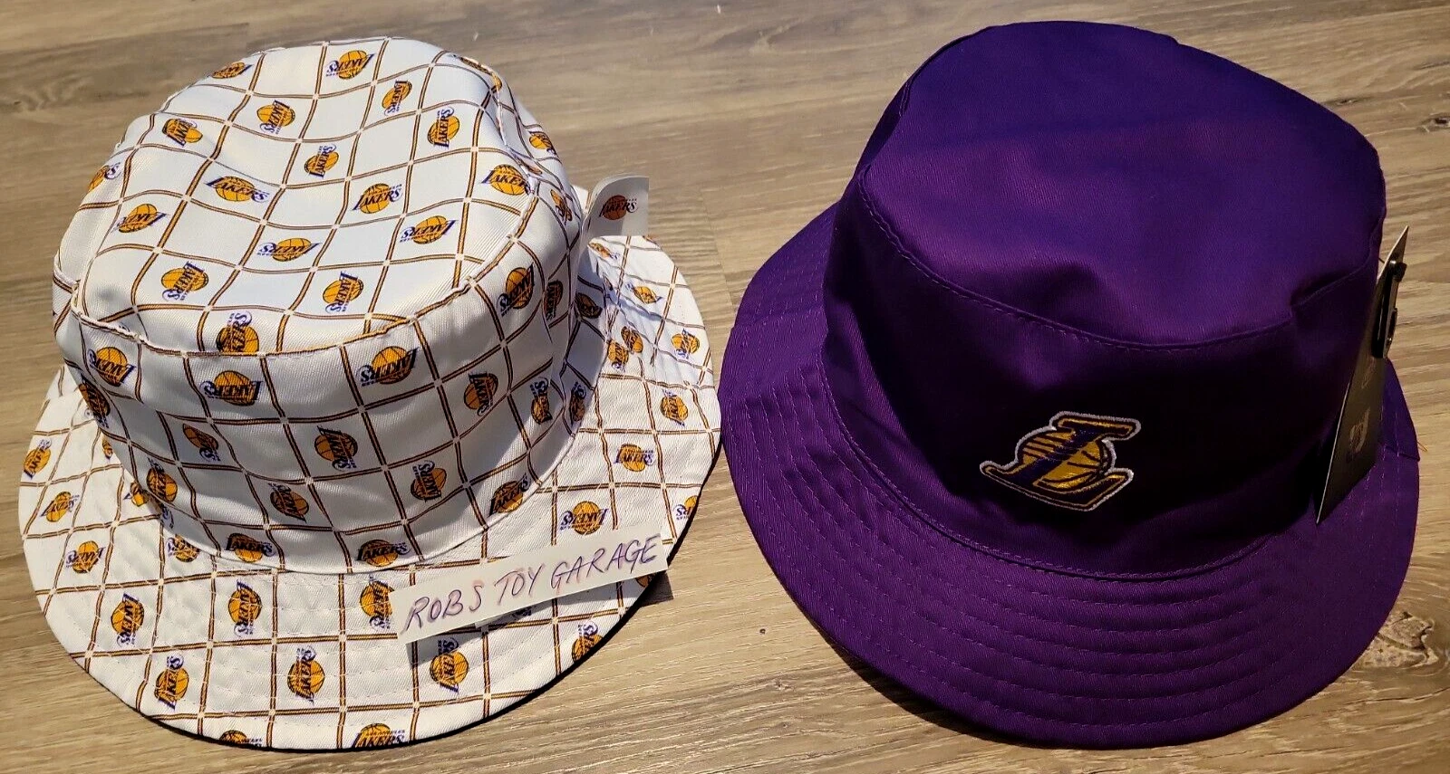 New Ultra Game Los Angeles Lakers Embroidered Patch Reversible Bucket Hat