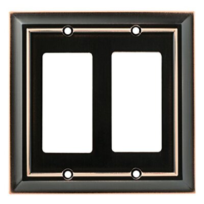 Brainerd W10536-OB Bronze & Copper Architect Double GFCI Decora Wall Cover Plate
