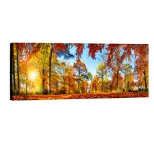 Canvas Print Picture Painting Wall Art Home Room Large Autumn Sunset Forest