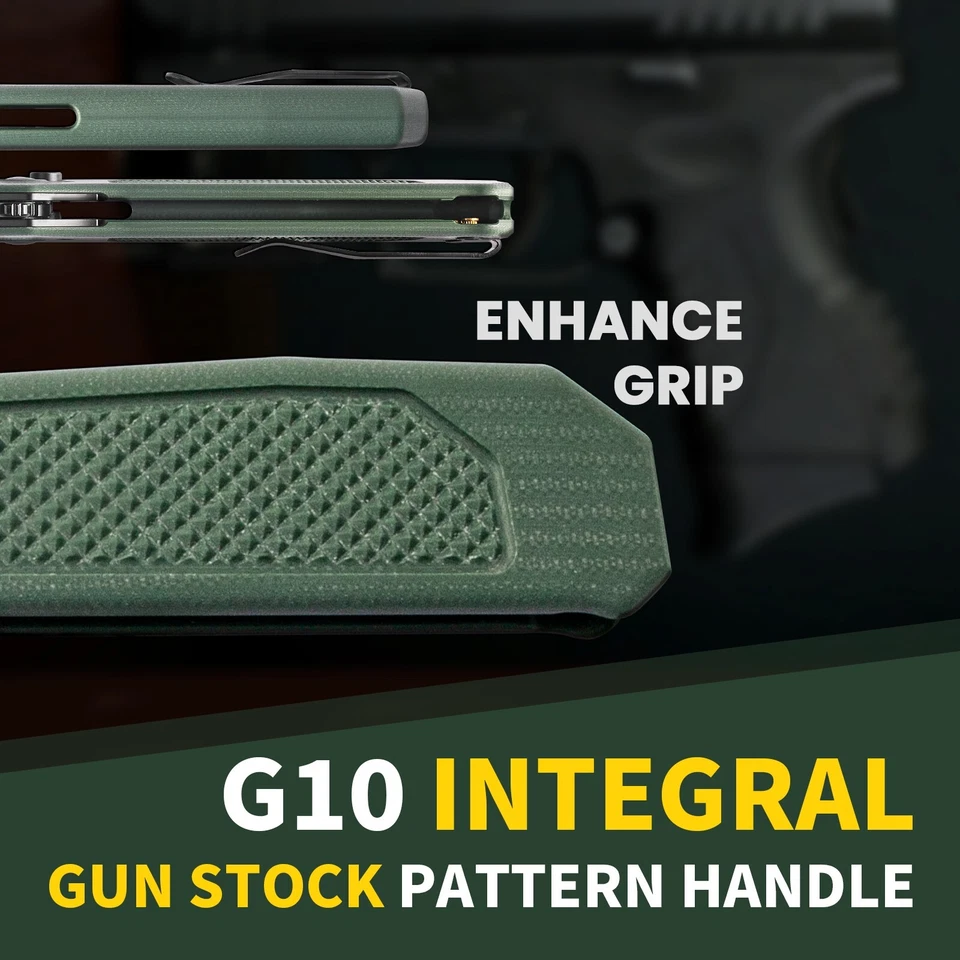 Kizer Brat Drop Point Folding Pocket 154CM Steel Blade G10 Handle V3630C2 - Image 4 of 4