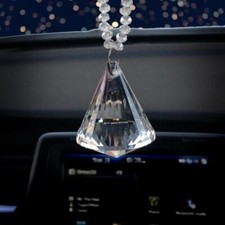 Diamond Bling Rear View Mirror Hanging Car Charm Chandelier Suncatcher Ornament