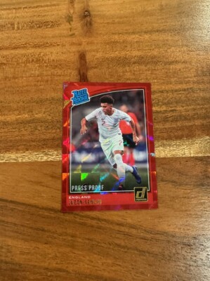 Jadon Sancho 2018-19 Panini Donruss Rated Rookie Press Proof Red SP NRMT+ RC
