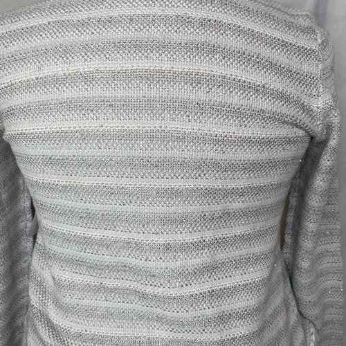 NWT Chicos Ladies sequence gray striped cardigan sweater size 2 Large size 12 - Picture 9 of 15