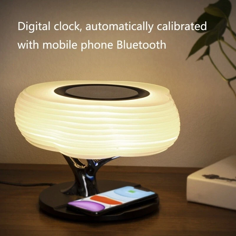 Cloud Bedside Table Lamp Speaker and Wireless Charger Sleep Mode Dimming BNIB
