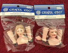Lot 21 VTG Porcelain Women Men Lady Doll Head Hands Feet Crafts NOS