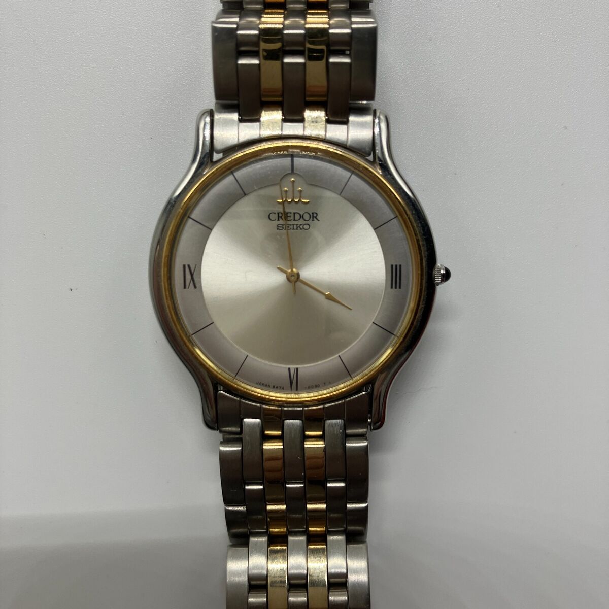SEIKO 5A74-0020 CREDOR 18KT Bezel Men Quartz Watch Stainless SEIKO 5A74-0020 CREDOR 18KT Bezel Men Quartz Watch Stainless