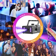 1500W Fog Smoke Machine 6LED RGB Light Fogger 18000cu.ft/min Portable Remote US