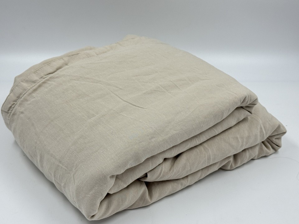 West Elm European Flax Linen KING/CAL. KING Duvet Cover , Natural Flax