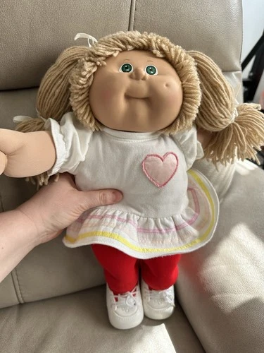 Original Vintage Cabbage Patch Kids Doll 1978 1982 Blonde Hair Green Eyes Dimple