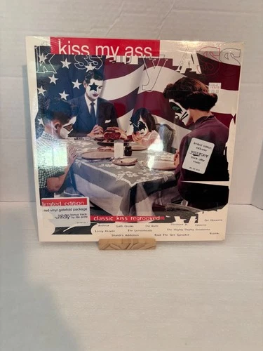 KISS-FACTORY SEALED LP-KISS MY ASS-RED VINYL-1994