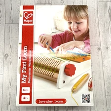 NEW Hape My First Loom Wooden Weaving Toy with Accessories