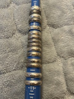 ESTATE VTG LOT (15) Solid Sterling Silver Engraved Scroll Band Rings Navajo