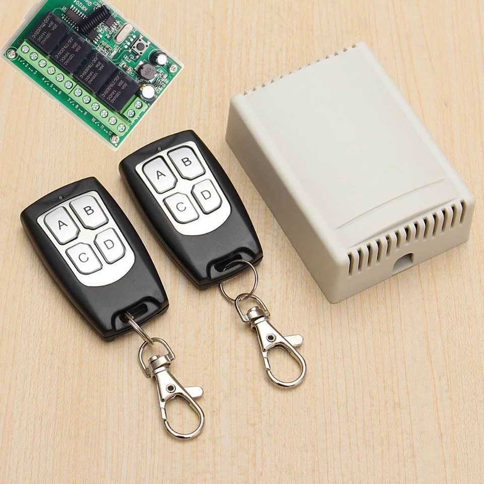 Wireless 4-Channel RF Remote Control Relay Switch With Receiver DC 6-30V - Image 2 of 4